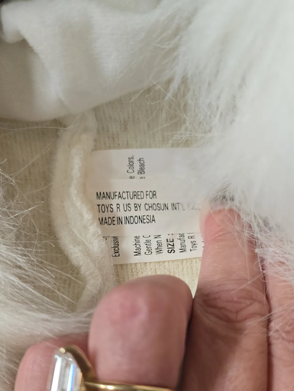 Very Vintage.White Furry Doggie Kids Costume Hooded  Head & Mitts To Cover Hands